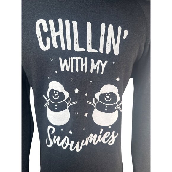 2/$30 Next Level Medium Chillin With My Snowmies Graphic Hoodie NWOT - Picture 11 of 13